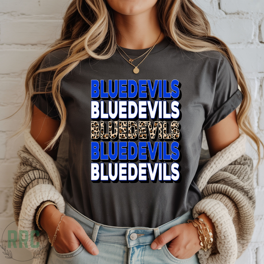 Blue Devils Leopard Tee *GILDEN*