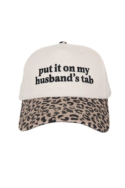 Put It On My Husband's Tab Two-Toned Vintage Hat