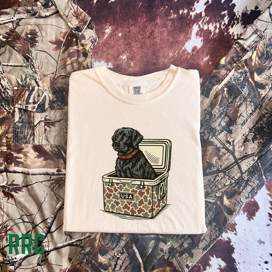 Black Lab Camo Cooler *COMFORT COLORS*