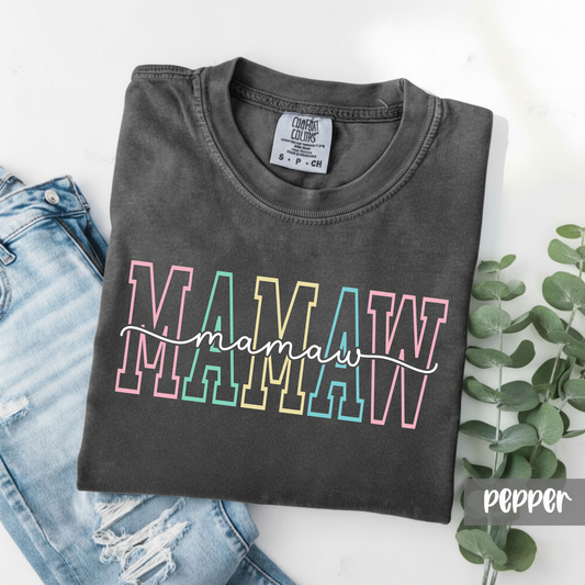 Pastel Mamaw Tee *COMFORT COLORS*