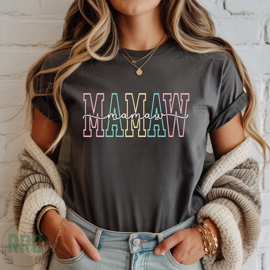 Pastel Mamaw Tee *GILDEN*