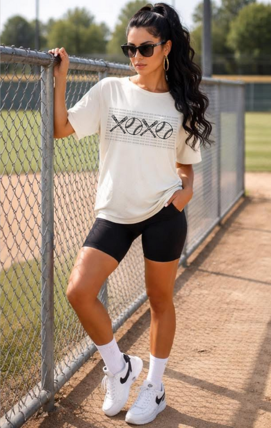 Baseball XOXO Tee *GILDEN*